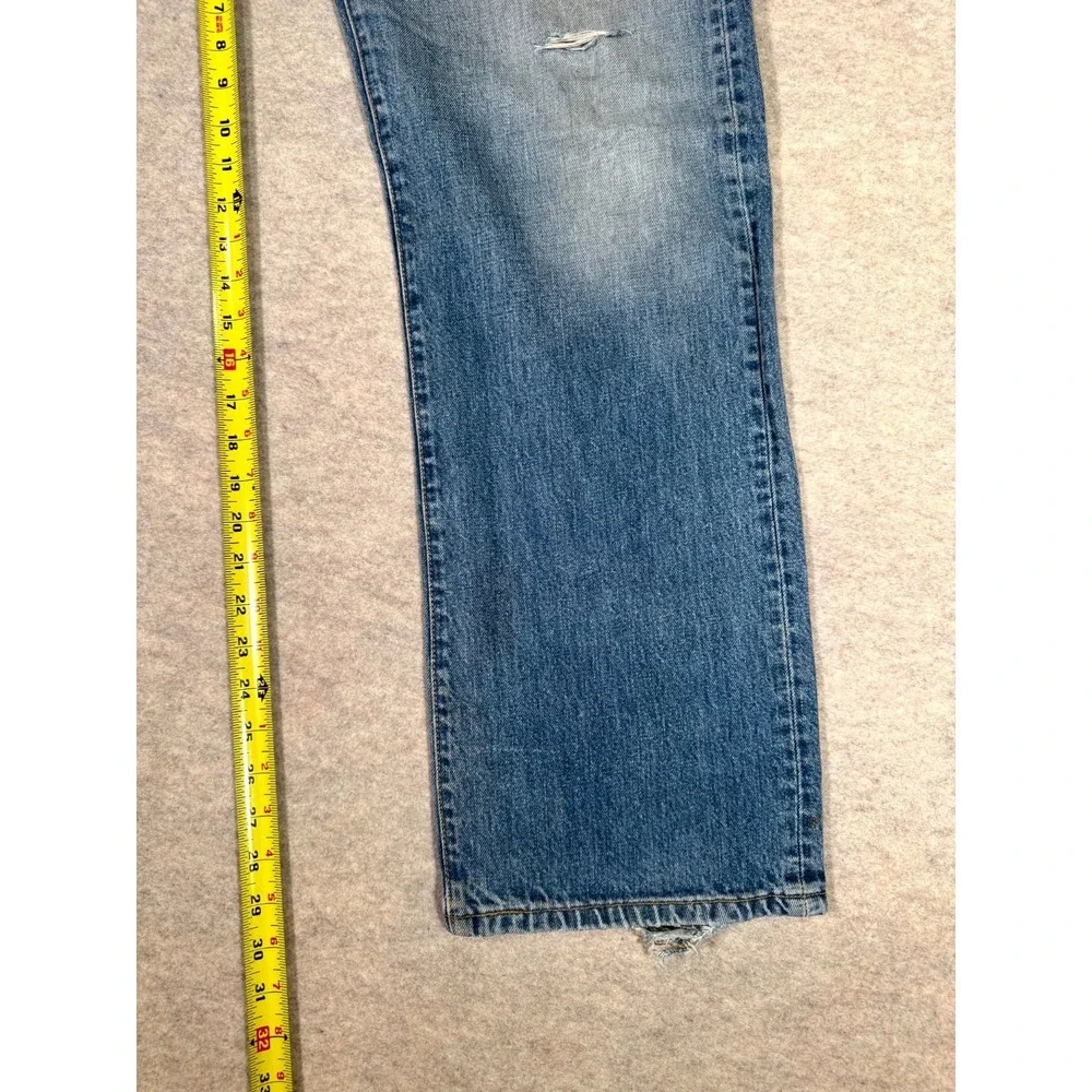 Levis 501 Original Fit Jeans Men 36x30 Blue Cotton Button Fly Straight Leg Denim